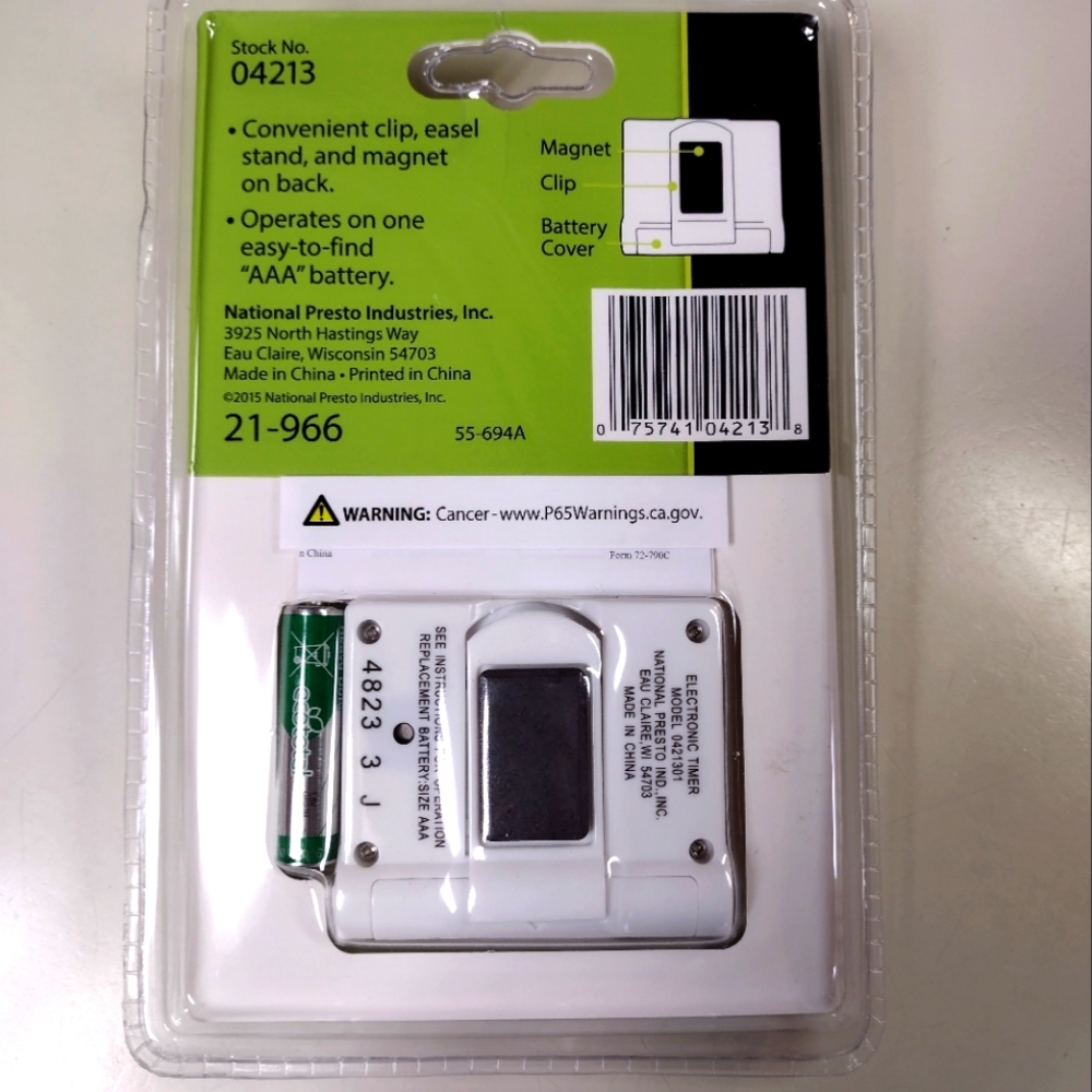 Presto Digital LCD Timer Magnet Kitchen Cooking Battery Electronic Simple Easy - Picture 4 of 7
